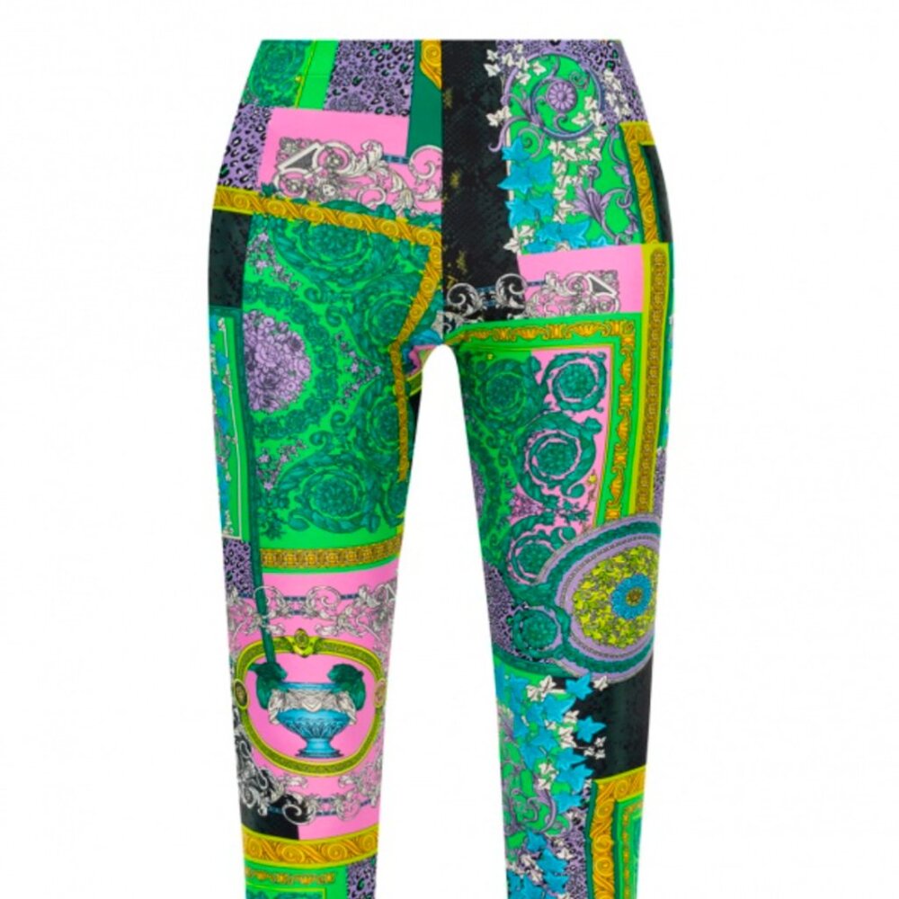 Versace Barocco Patchwork Leggings- US Size 4/IT Size 40